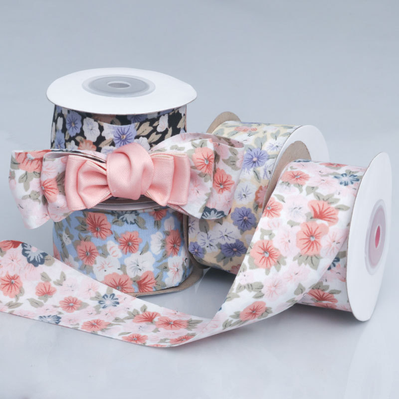 Cinta Estampada Floral Primavera/Verano - Para Accesorios de Pelo, Flores y Moda - Proveedor Mayorista