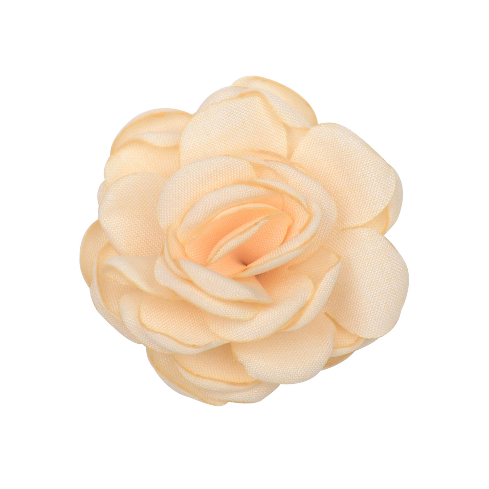 Flores de rosa y camelia de lino quemado (artesanales) - Para diademas DIY, adornos textiles y complementos de moda - Venta al por mayor -ywys