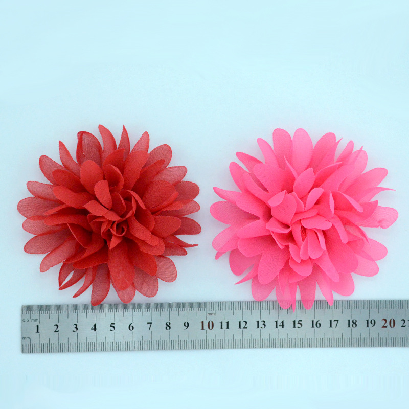Flores de gasa 10CM - Adornos para calzado, diademas infantiles y moda - Proveedor mayorista de exportación-ywys