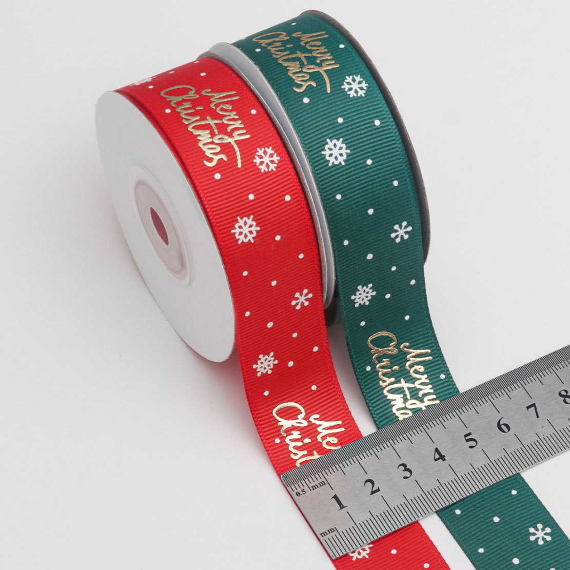 Cinta Navideña de 2.5cm para Regalos y Flores - Decoración Festiva con Diseño en Espiral - Proveedor Mayorista