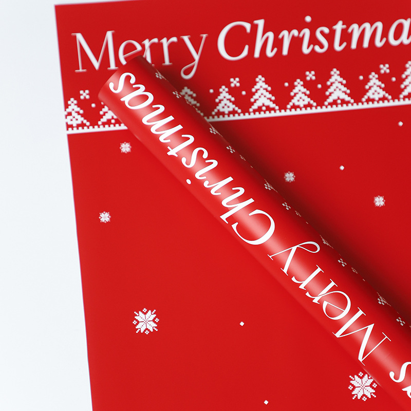 Colección 'Villancico' de Papel de Regalo Navideño - Con Diseños de Árboles Navideños para Manzanas y Regalos-ywys