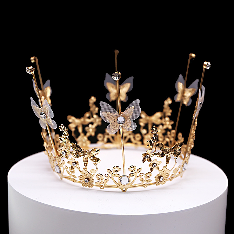 Lámpara de regalo de cumpleaños de hada princesa con corona de decoración de pastel con purpurina de malla（27#）-ywys