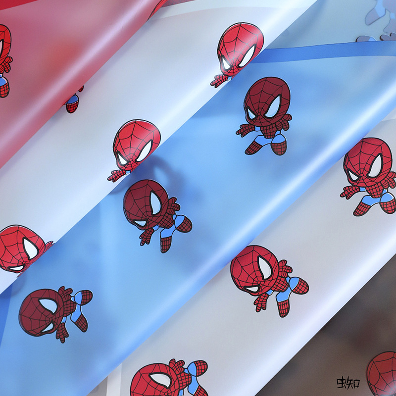 Papel Impermeable para Ramos DIY con Spider-Man - Material para Flores Fotogénico (Estilo Viral) | Mayoreo-ywys