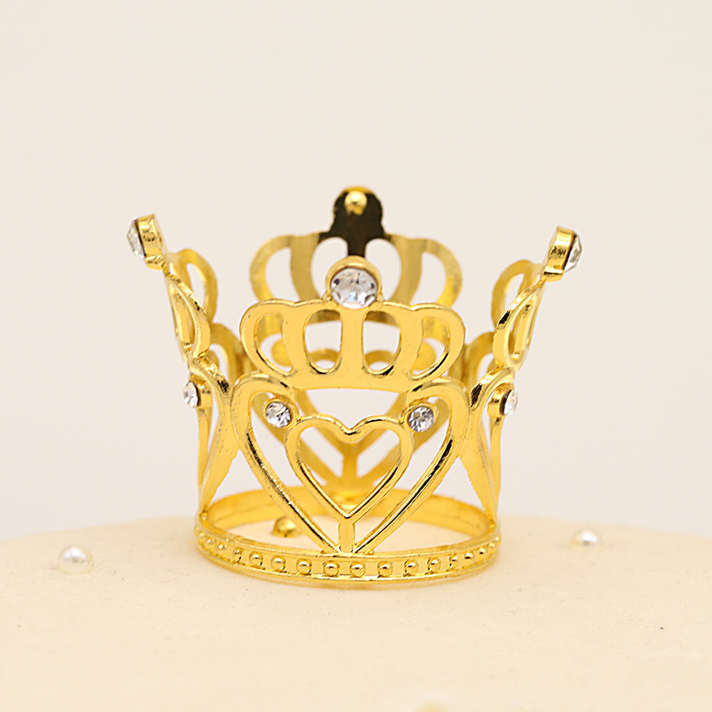 Decoración de tarta corona amor mini tocado infantil redondo（35#）