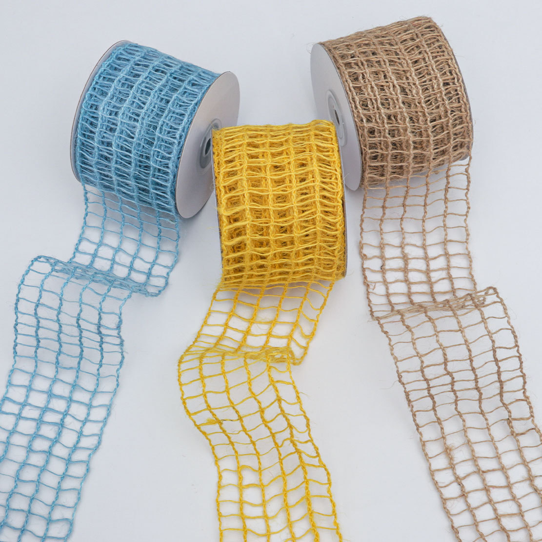 Cinta Navideña de Lino a Cuadros - Para Decoración de Regalos y Manualidades - Proveedor Mayorista