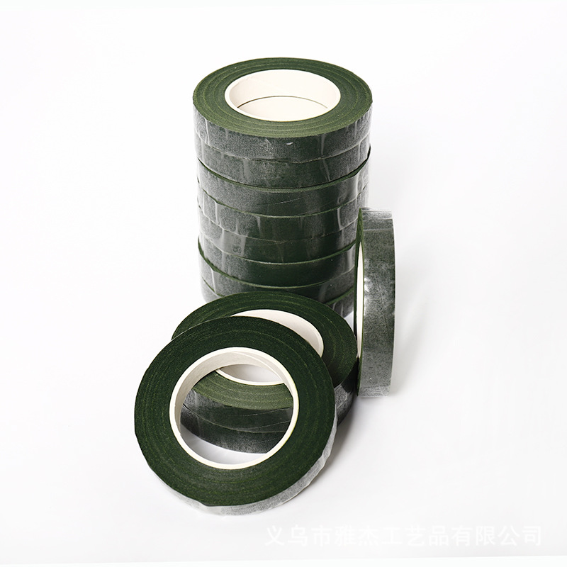 Lote 200 Rollos - Cinta Flores Papel 1.2cm x 27m (Verde Estándar) - Núcleo Desgarrable | +IVA/Fábrica-ywys