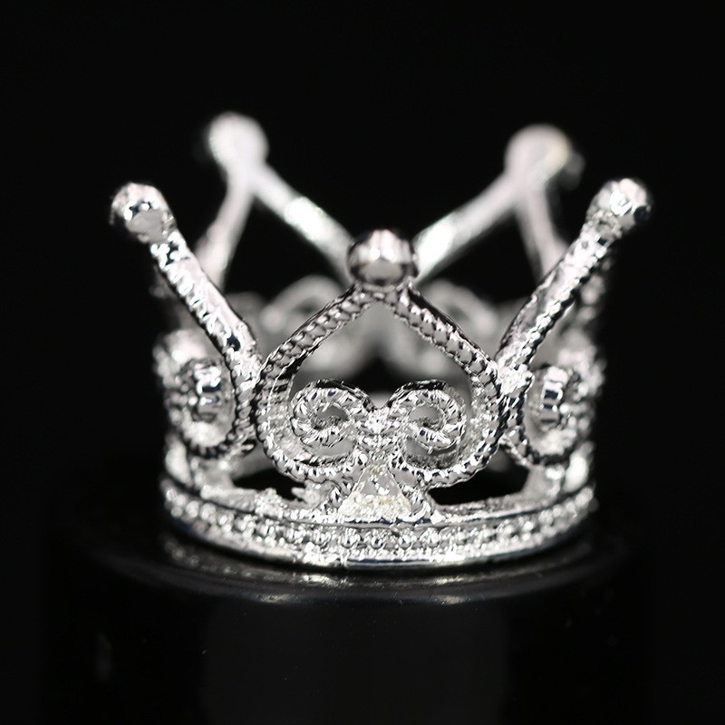 Accesorios para sombreros, decoración de flores de cumpleaños, rendimiento de Festival, Mini corona redonda de aleación（41#）-ywys