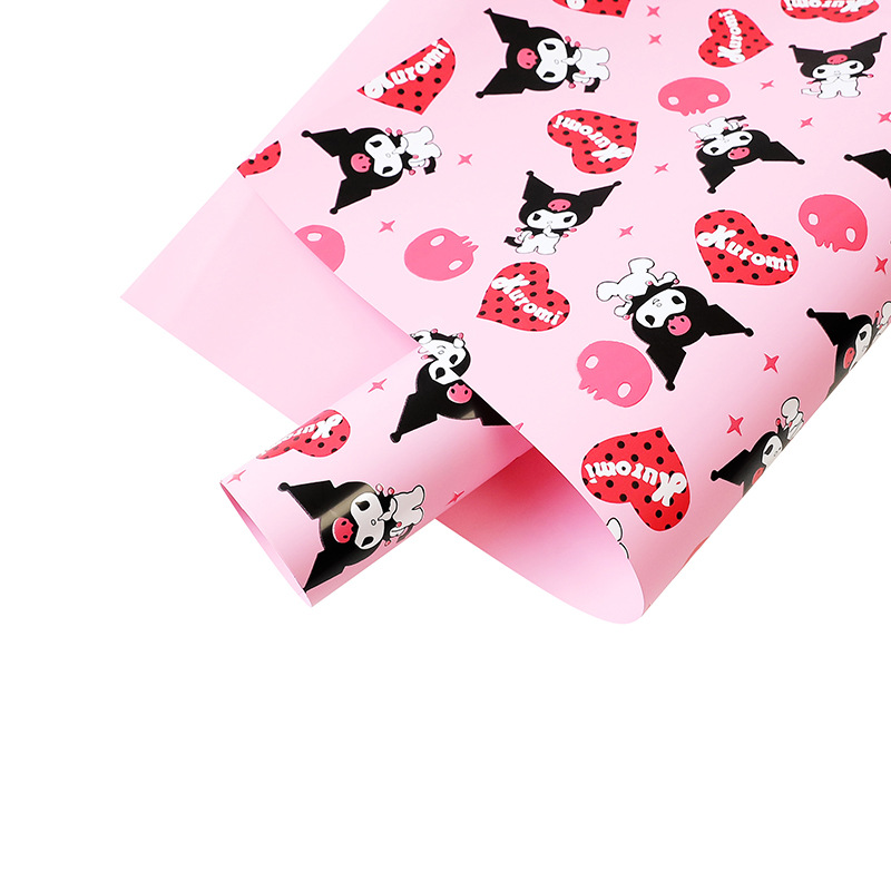 Papel Perla Kuromi para Flores - Película Iridiscente Impermeable (Rollos Mayoreo) | Material DIY Flores -ywys