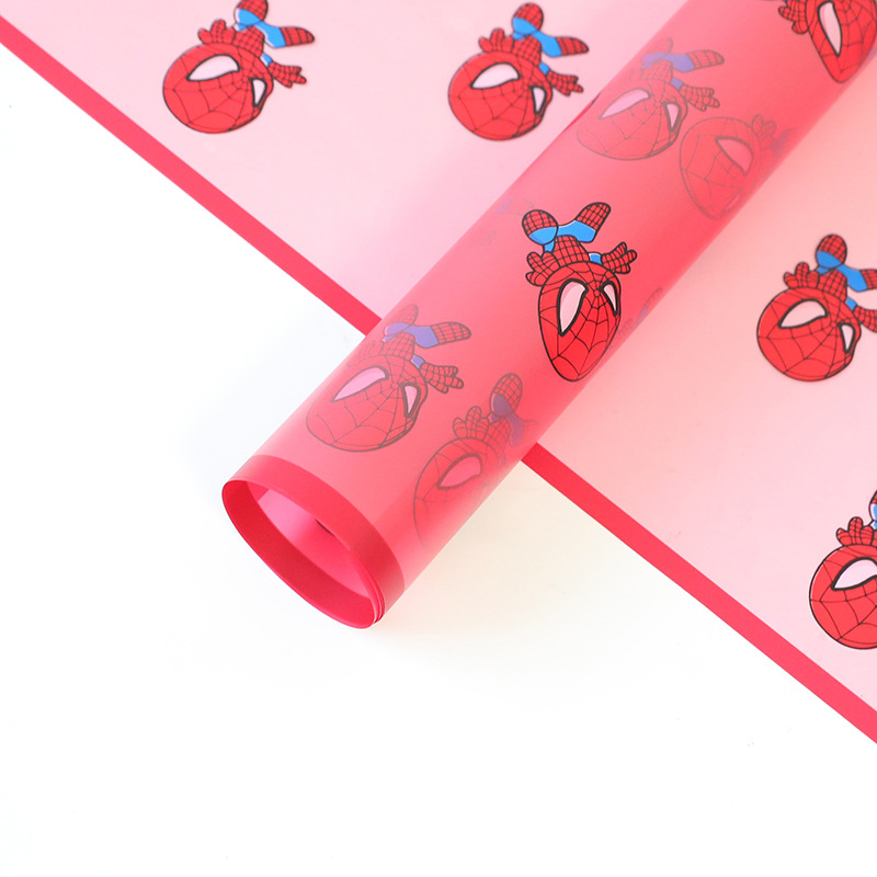 Papel Impermeable para Ramos DIY con Spider-Man - Material para Flores Fotogénico (Estilo Viral) | Mayoreo-ywys