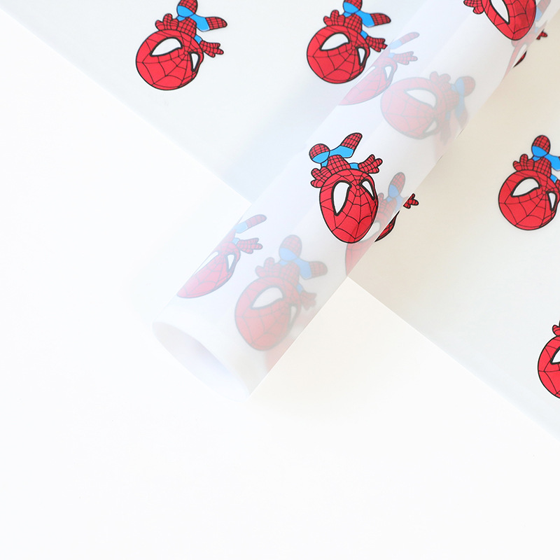 Papel Impermeable para Ramos DIY con Spider-Man - Material para Flores Fotogénico (Estilo Viral) | Mayoreo-ywys