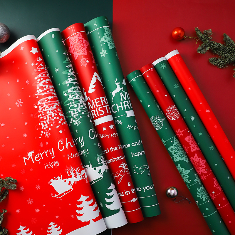 Papel de Regalo Navideño 2025 para Manzanas de Nochebuena - Suministros para Floristerías
