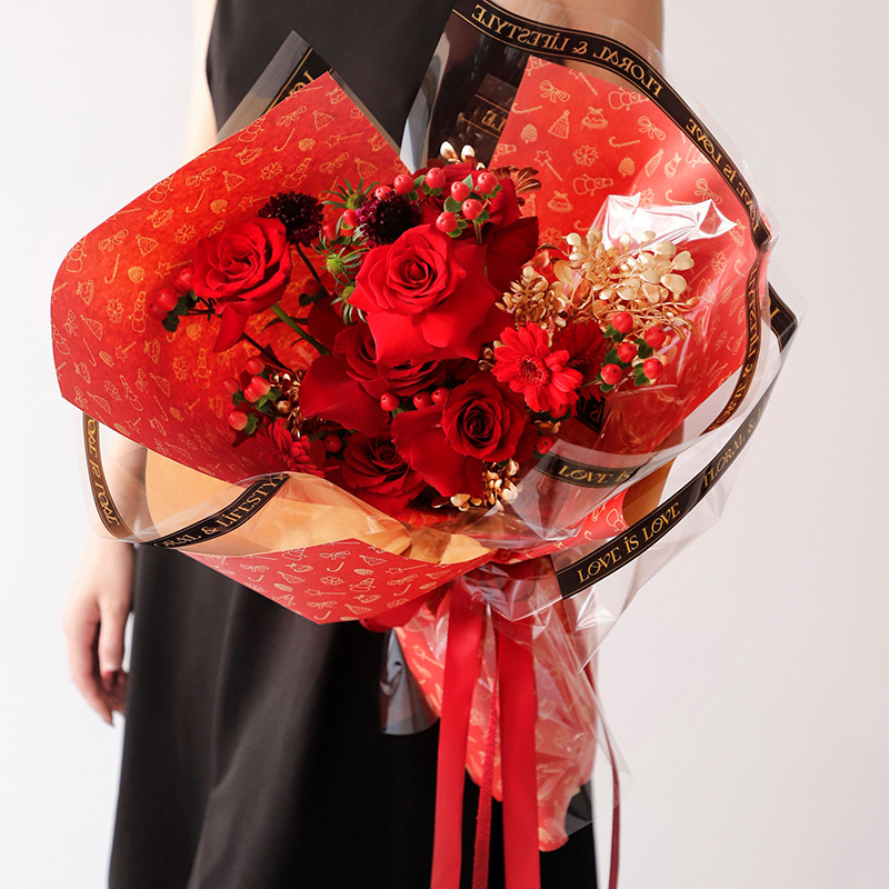 Papel de Regalo Navideño con Muñeco de Nieve - Para Ramos Florales y Manzanas de Nochebuena | Venta al Mayor-ywys