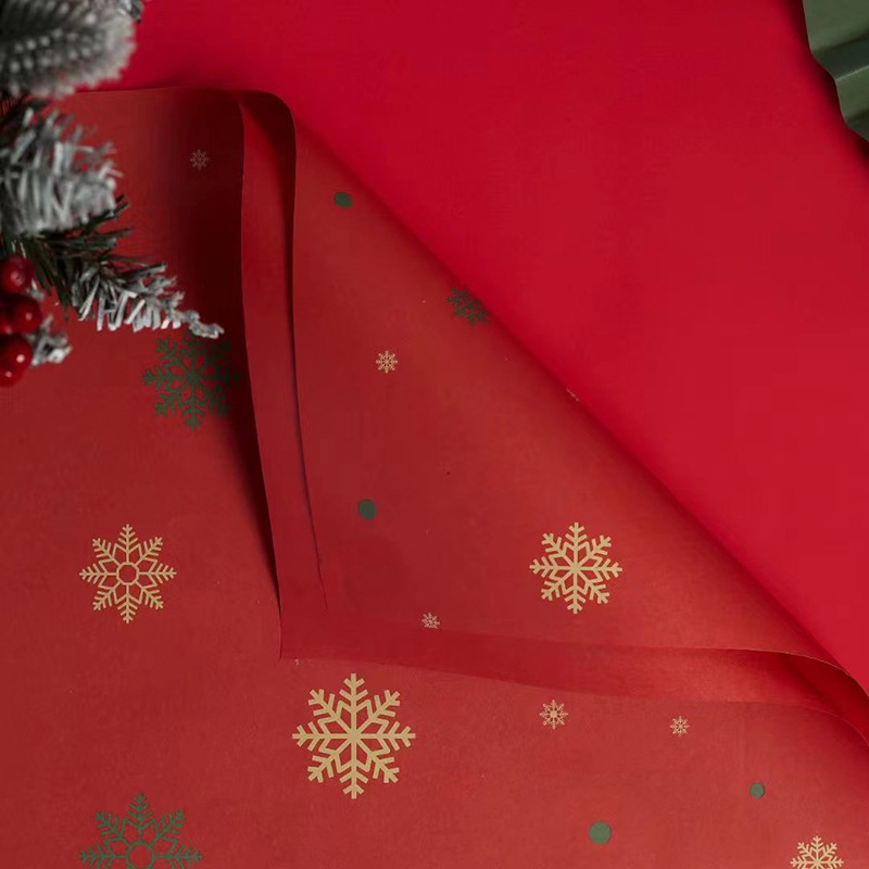 Papel de Regalo Navideño con Diseño de Árbol de Navidad - Para Manzanas de Nochebuena y Regalos | Venta al por Mayor-ywys