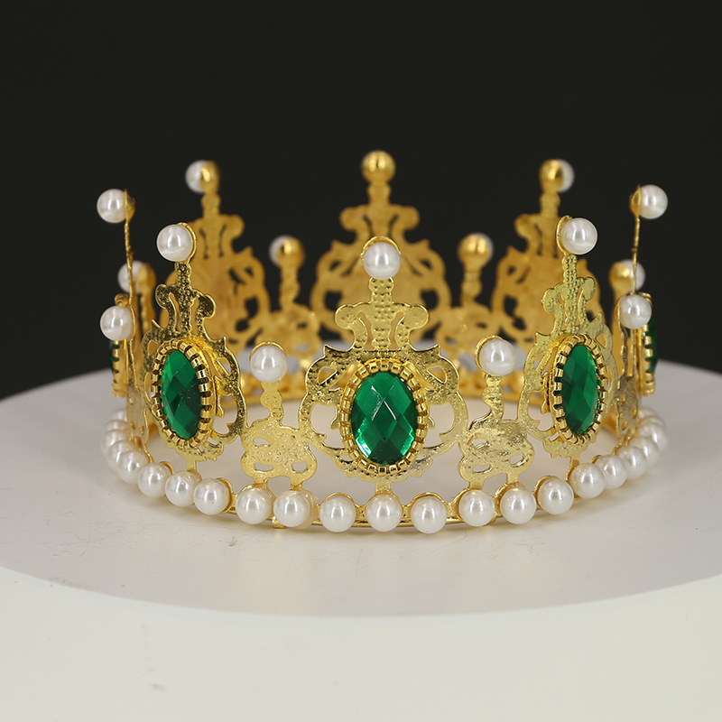 Adornos coloridos de la decoración de la torta de cumpleaños de la corona de la perla（31#）