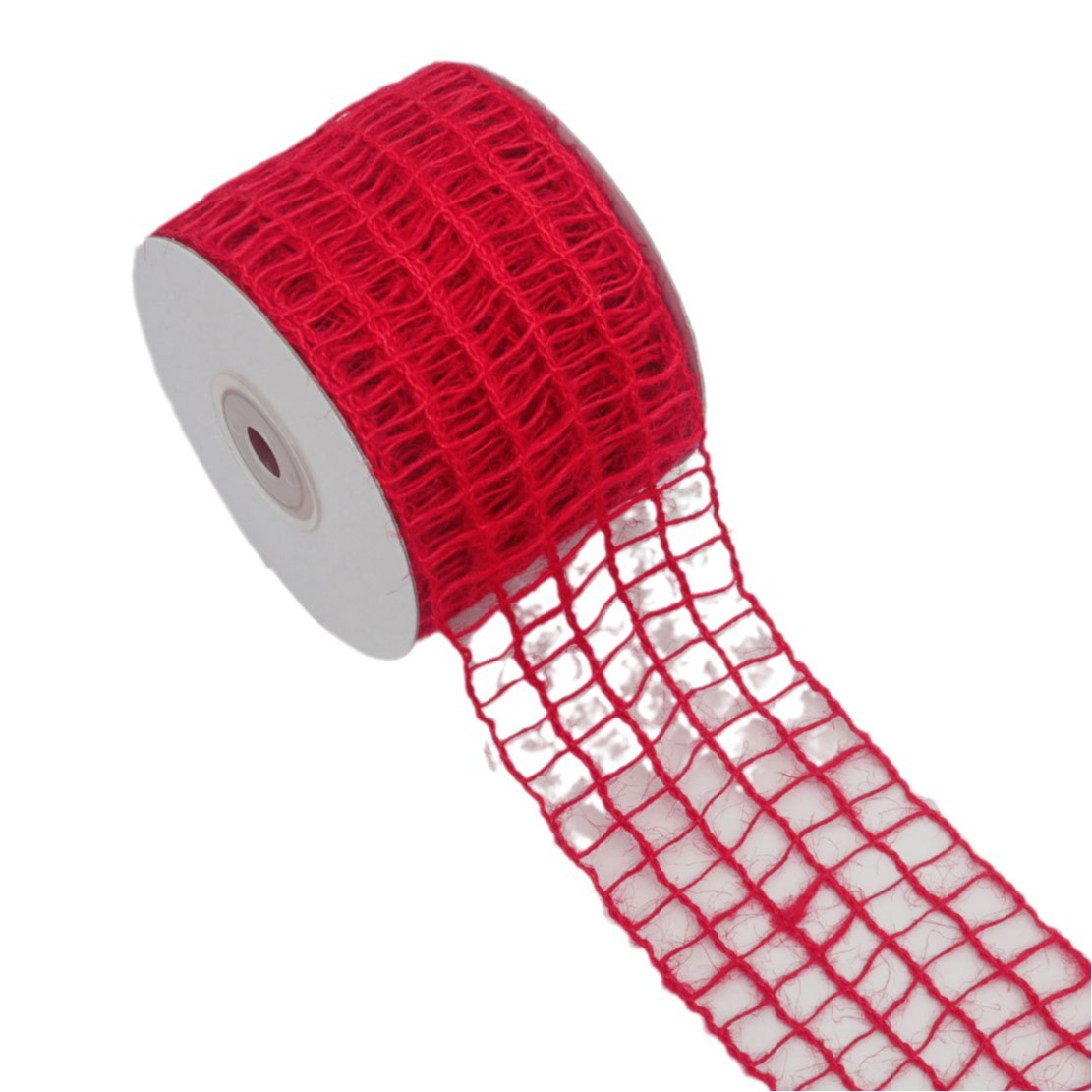 Cinta Navideña de Lino a Cuadros - Para Decoración de Regalos y Manualidades - Proveedor Mayorista