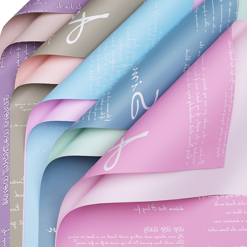 Nuevo papel de regalo de flores de papel Ouya inglés（63#）