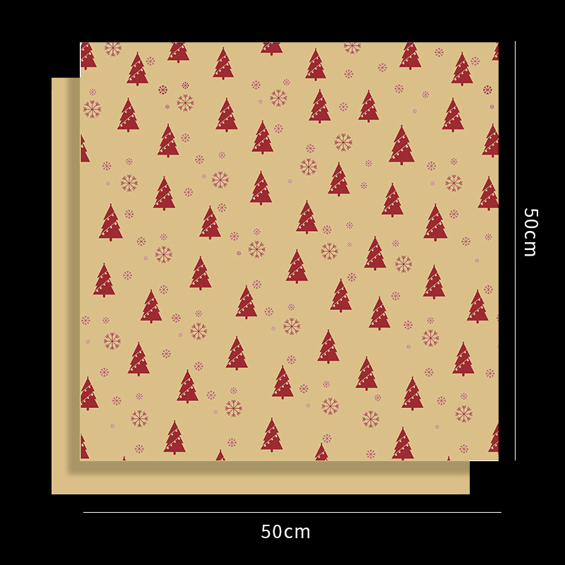 Papel de Regalo Navideño con Diseño de Árbol de Navidad - Para Manzanas de Nochebuena y Regalos | Venta al por Mayor-ywys