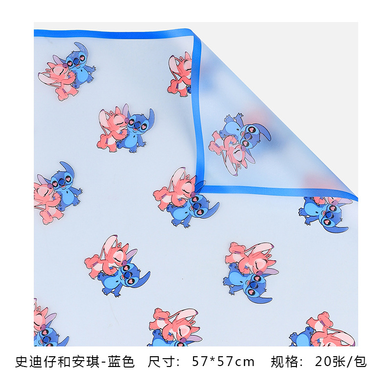 Papel Coreano Semi-Traslúcido con Stitch & Ángel - Borde Mágico Mate Impermeable (Diseño Nostálgico) -ywys