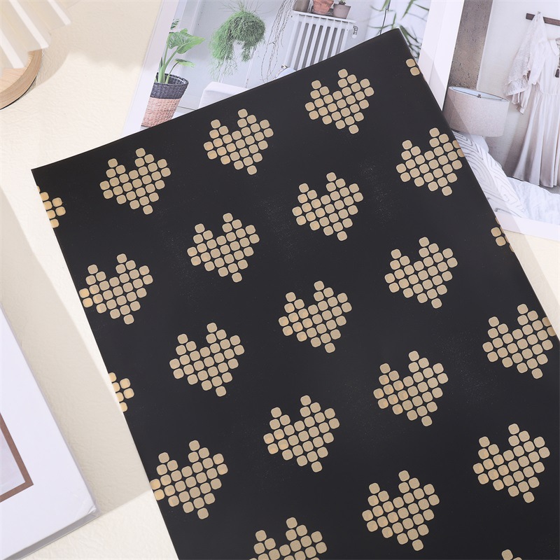 Papel de regalo de flores Love dots impermeable de doble cara（68#）