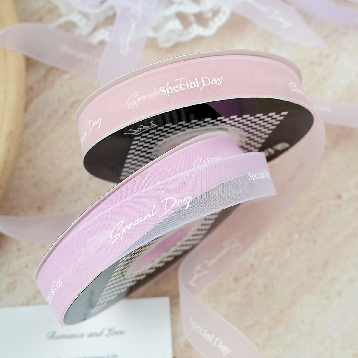 Cinta de Seda Semi-Transparente 2cm para Mayoristas - Listón de Leche para Flores, Regalos y Manualidades 