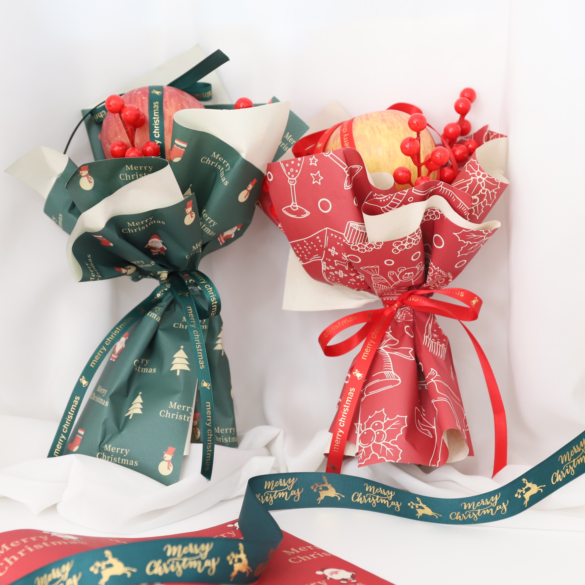 Papel Kraft Navideño con Santa Claus