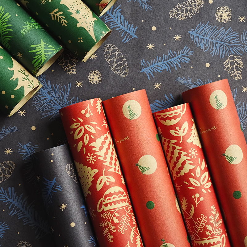 Papel Kraft Premium Navideño para Regalos - Material Profesional para Floristerías y Manualidades