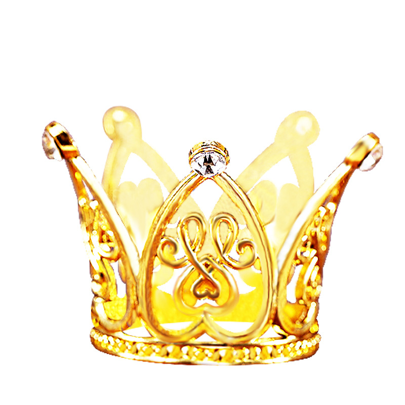 Decoración Infantil para Tarta con Gotas de Agua y Pedrería de Corazones Dobles（12#）