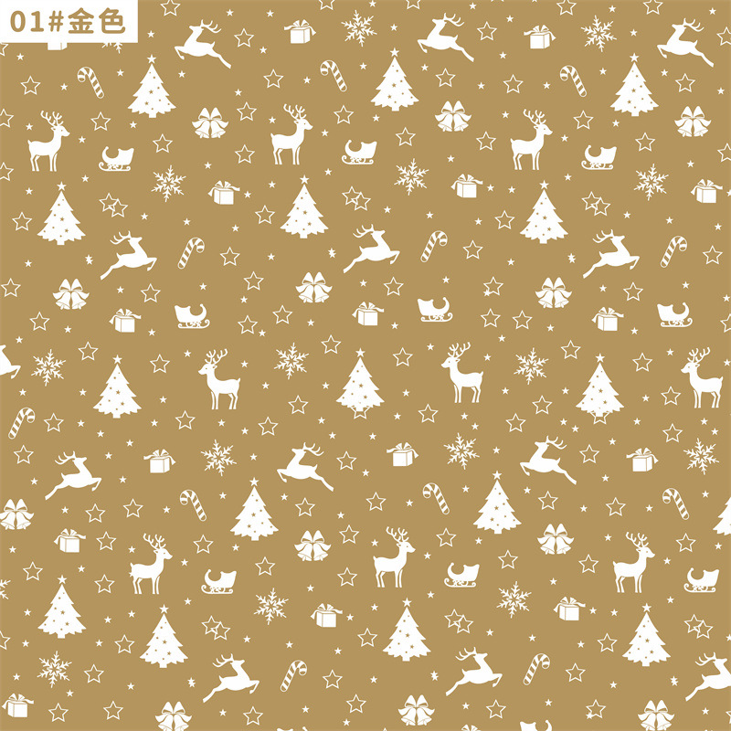 Papel de Regalo Navideño con Diseños de Renos y Campanas - Para Ramos Florales y Cajas de Regalo 