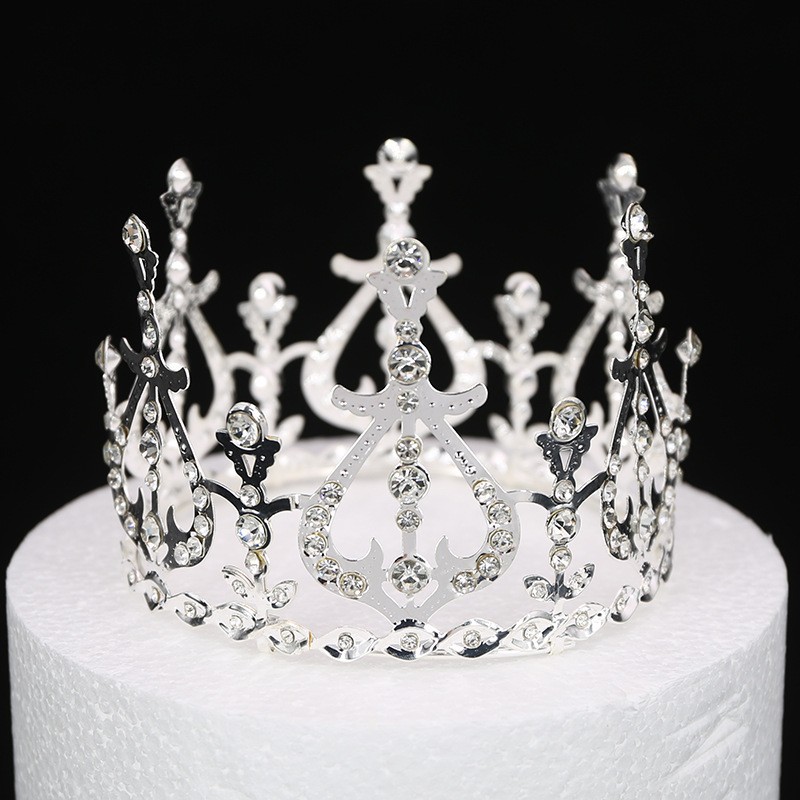 Joyería nupcial, accesorios de vestido de novia, decoración para hornear pasteles de cumpleaños, corona（42#）-ywys