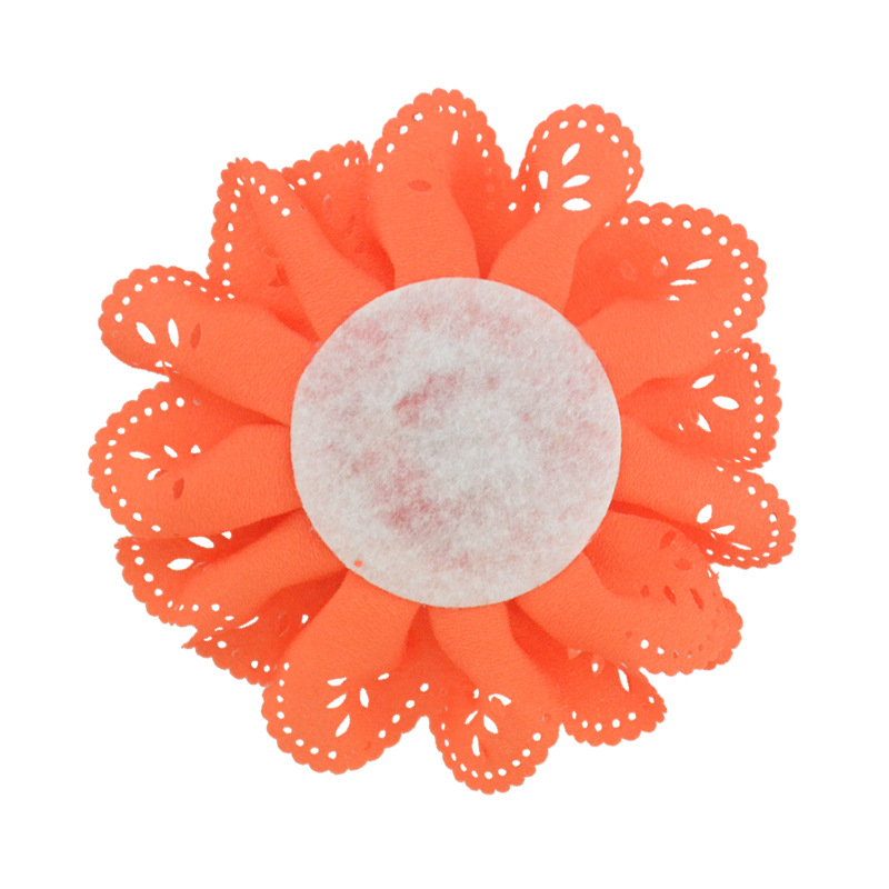 Flores de gasa calada 10CM - Diseño minimalista para accesorios infantiles - Proveedor mayorista europeo-ywys