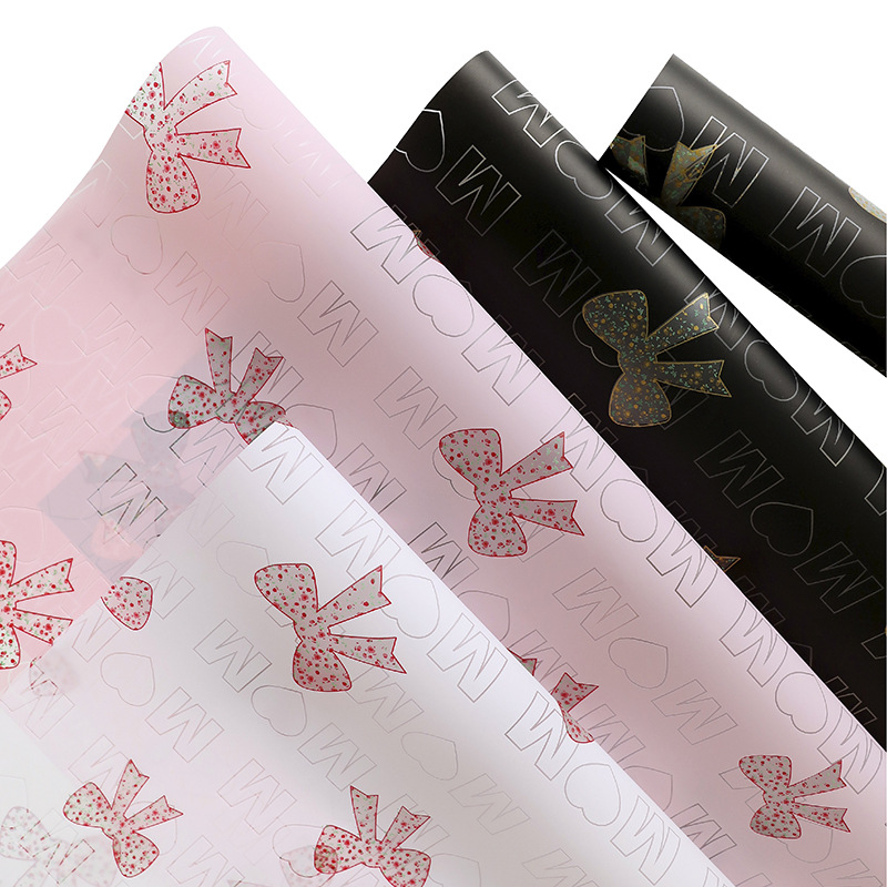 Papel Artístico Impermeable para Flores con Moños de Mariposa - Diseño Fenghua para Arreglos Florales (Mayoreo)-ywys