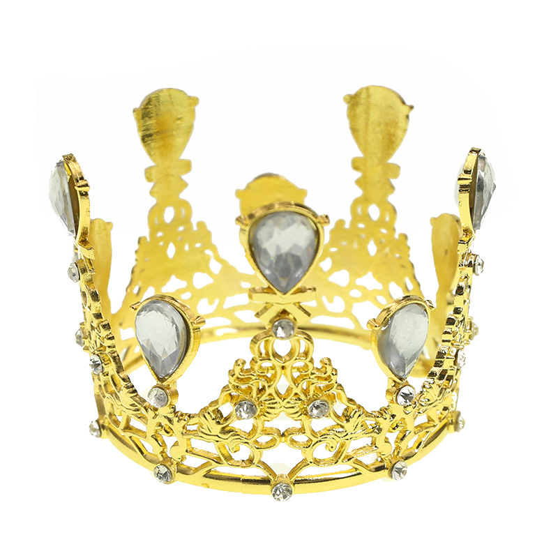 Adornos para hornear de cumpleaños con corona de decoración de flores redondas（29#）