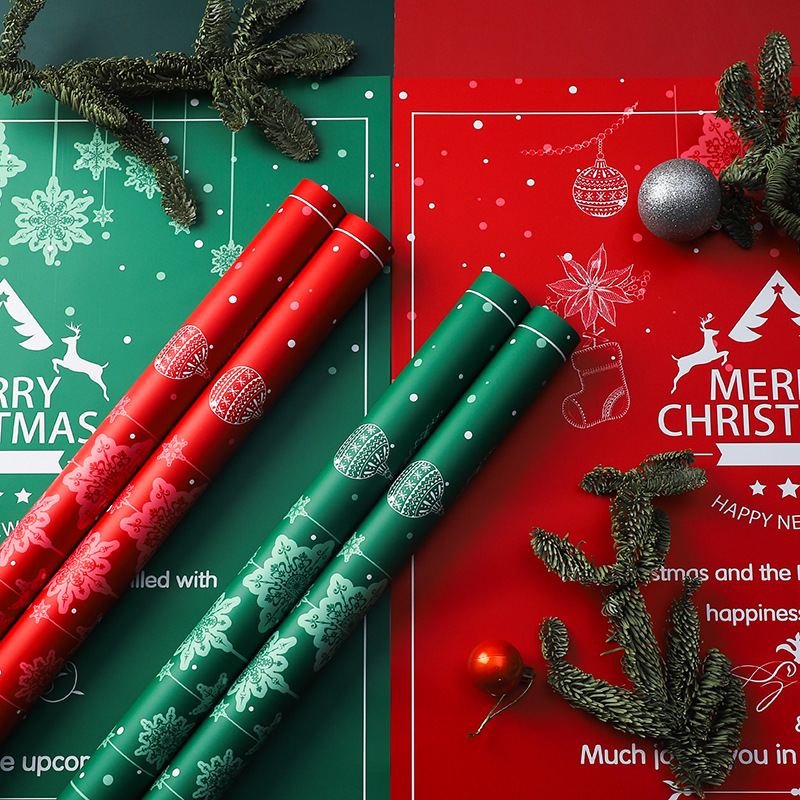 Papel de Regalo Navideño 2025 para Manzanas de Nochebuena - Suministros para Floristerías