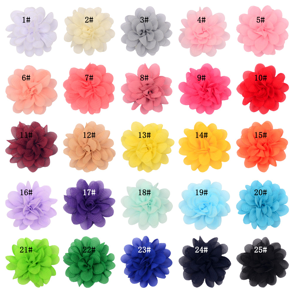 Flores mini de gasa 3.5CM - Adornos textiles para accesorios, calzado y moda - Proveedor mayorista