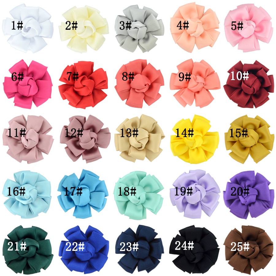 Flores de gasa estilo coreano con núcleo en forma de estrella - Para accesorios de pelo, sombreros y decoración de calzado - Venta al por mayor-ywys