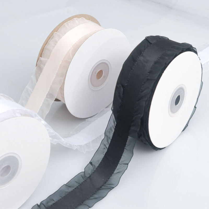 Cinta de Ráyon Algodón Liso con Borde Brillante - Para Lazos, Decoración de Bodas y Manualidades - Venta por Mayor