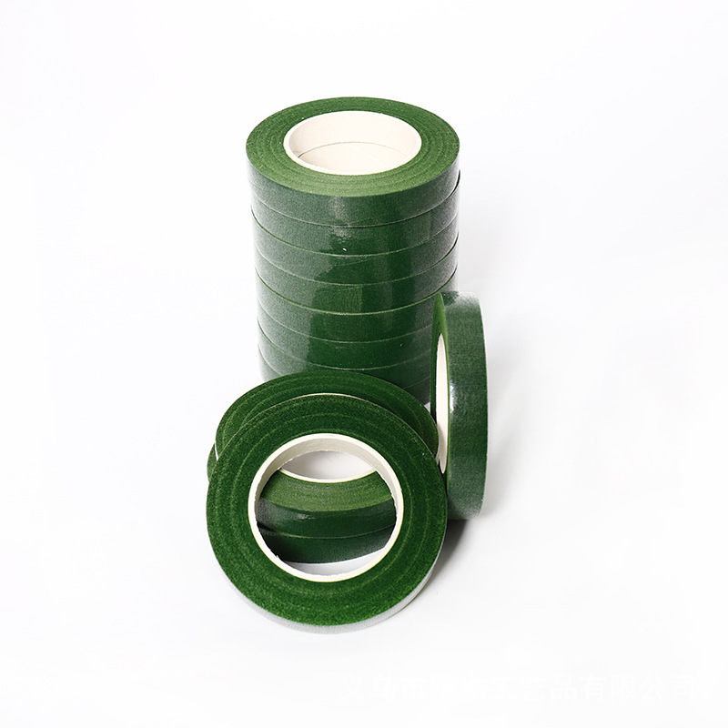 Lote 200 Rollos - Cinta Flores Papel 1.2cm x 27m (Verde Estándar) - Núcleo Desgarrable | +IVA/Fábrica-ywys