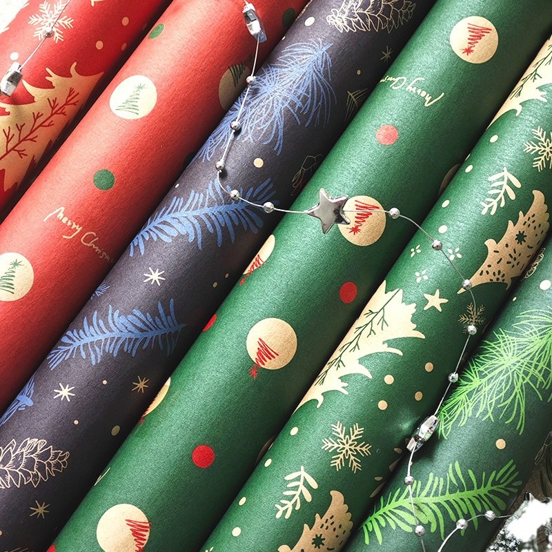 Papel Kraft Premium Navideño para Regalos - Material Profesional para Floristerías y Manualidades