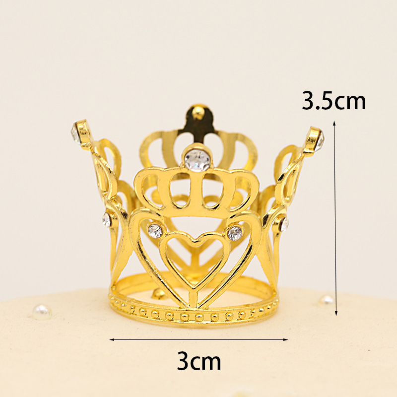 Decoración de tarta corona amor mini tocado infantil redondo（35#）