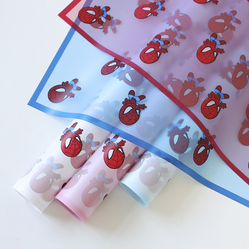 Papel Impermeable para Ramos DIY con Spider-Man - Material para Flores Fotogénico (Estilo Viral) | Mayoreo