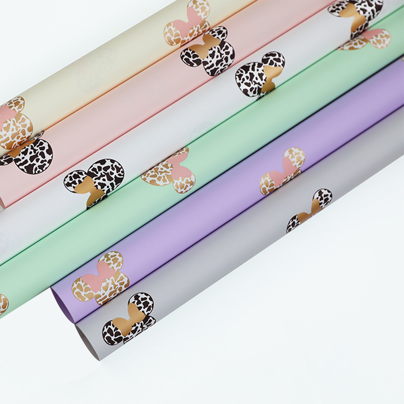 Papel Kraft 100g con Mickey Mouse - Envoltura Ecológica para Flores (Diseño Vintage) | Mayoreo México-ywys