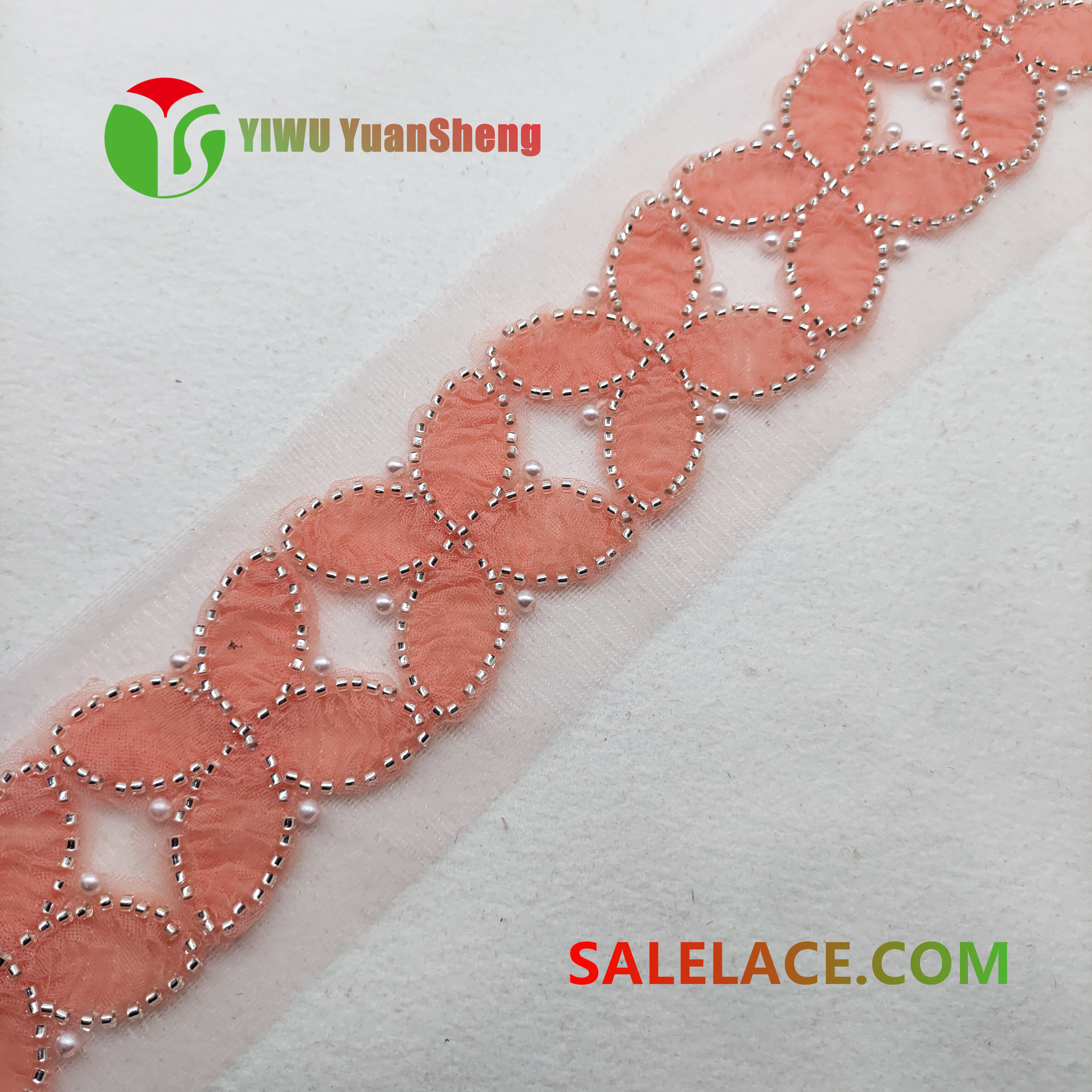Glass bead mesh lace YS503#