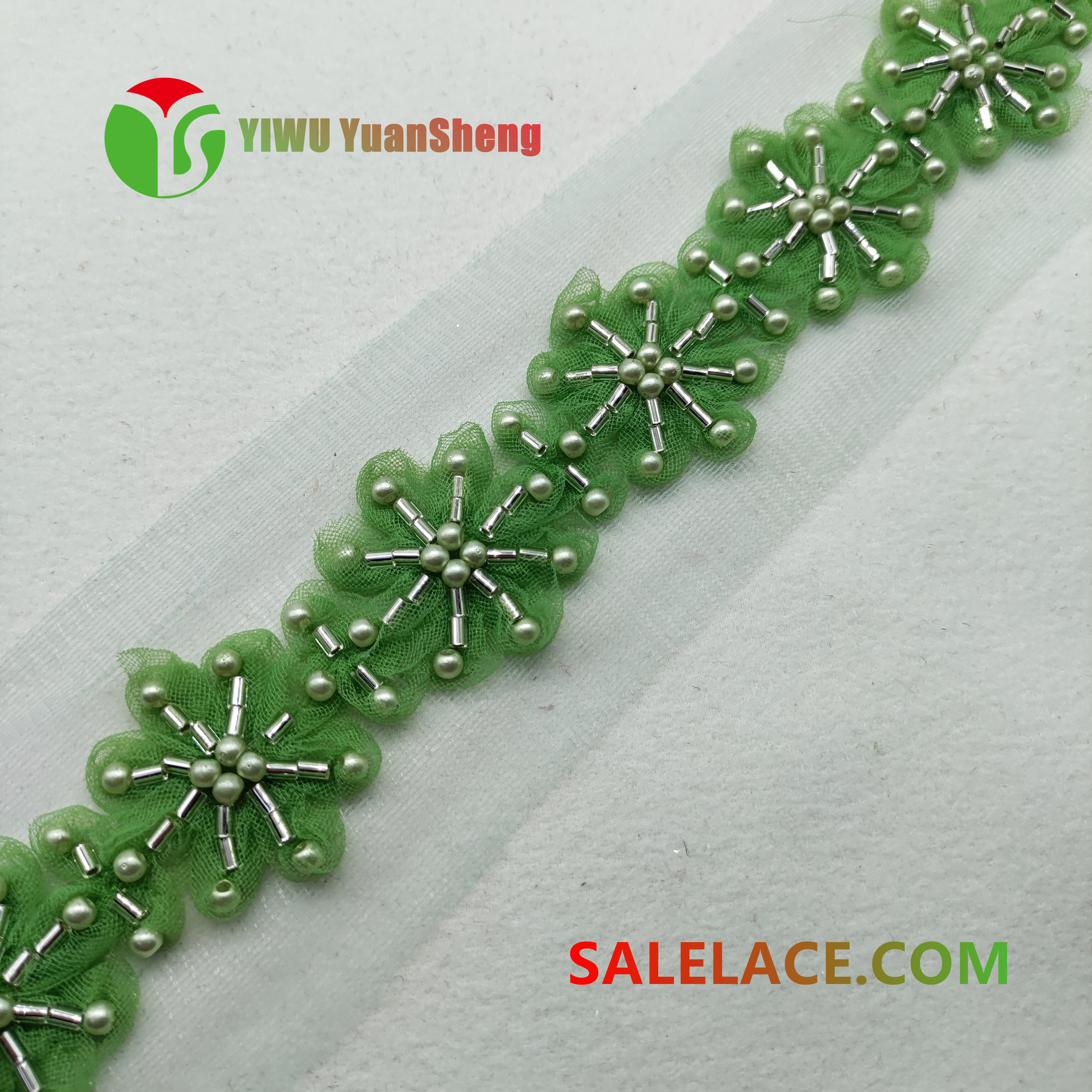Glass bead mesh lace YS511#