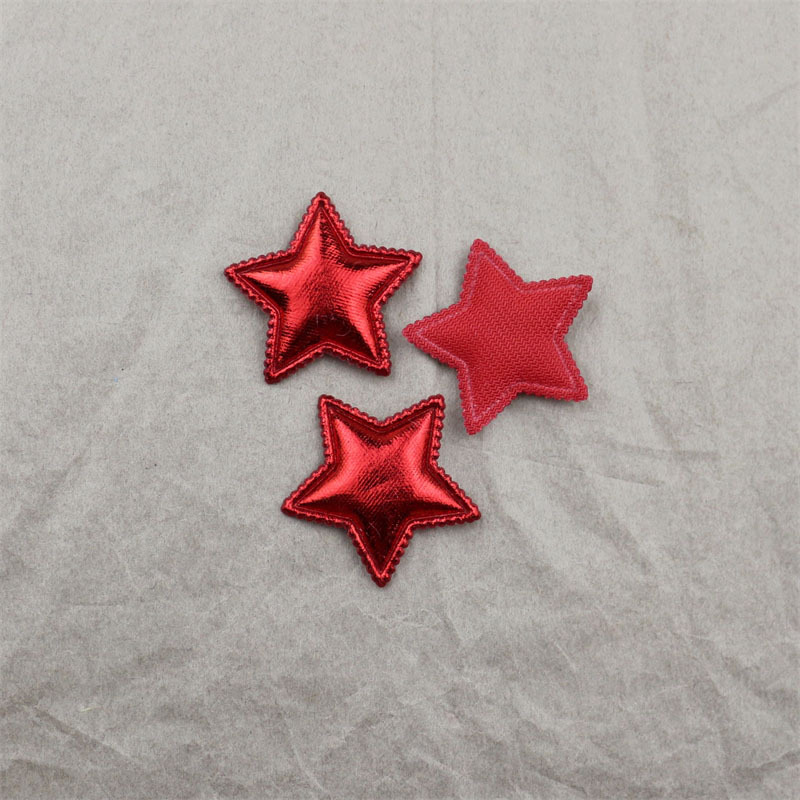 Estrellas de Tela Dorada de 3.1cm - Componentes para Fabricación de Accesorios de Pelo, Ropa, Calzado y Muñecas - Proveedor Mayorista
