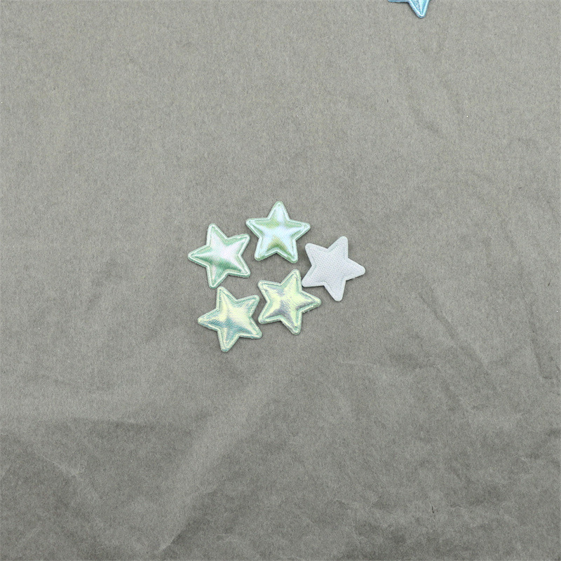 Estrellas de Tela Nacarada de 1.8cm - Componentes para Fabricación de Accesorios de Pelo, Muñecas y Manualidades - Proveedor Mayorista 