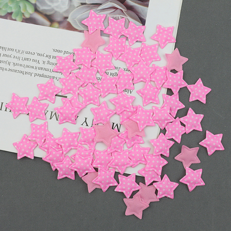 Estrellas de Puntos Coloridos de 2.5cm con Estampado - Componentes para Fabricación de Accesorios Infantiles y Manualidades - Proveedor Directo de Fábrica