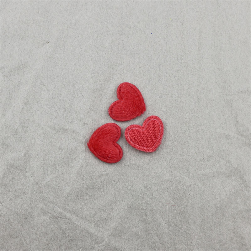Corazones de Felpa de 1.7cm - Componentes para Fabricación de Accesorios de Pelo, Ropa, Juguetes y Manualidades - Proveedor Mayorista