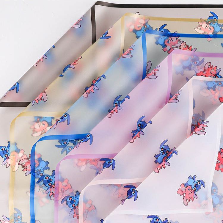 Papel Coreano Semi-Traslúcido con Stitch & Ángel - Borde Mágico Mate Impermeable (Diseño Nostálgico) -ywys