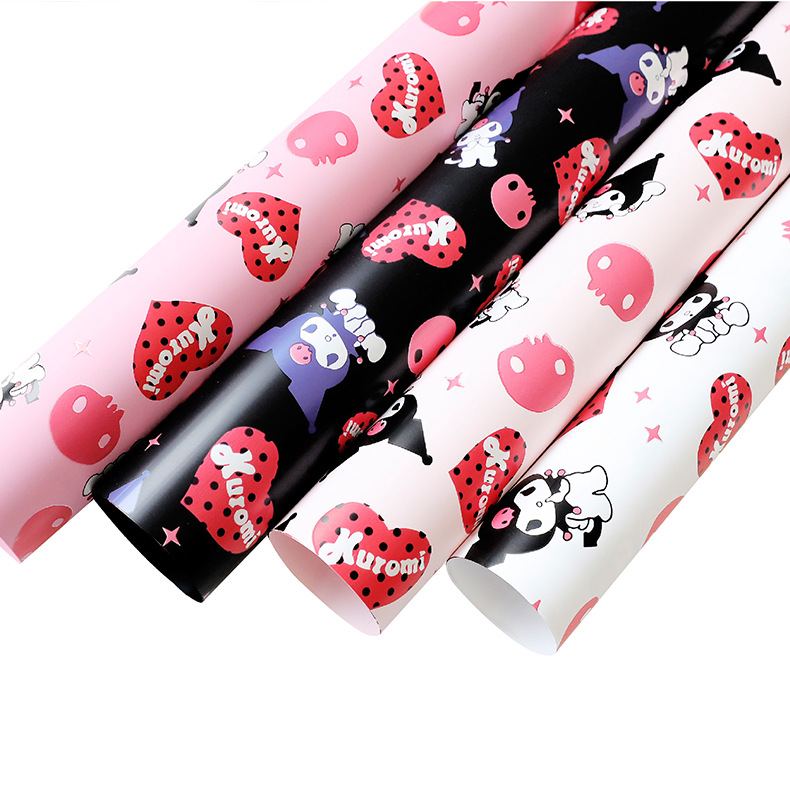 Papel Perla Kuromi para Flores - Película Iridiscente Impermeable (Rollos Mayoreo) | Material DIY Flores -ywys