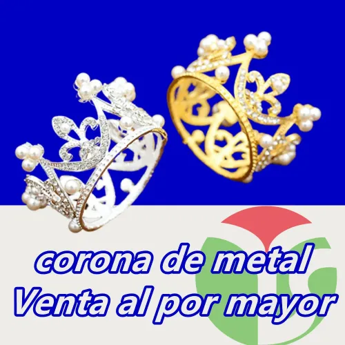 ¡La deslumbrante corona de metal es la elección noble para decorar el pastel!-ywys